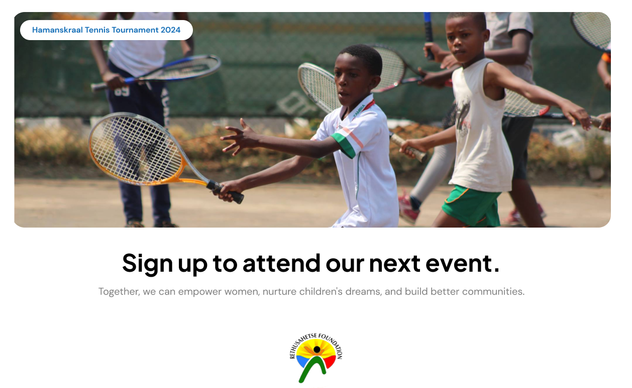 Sign up to attend our next event